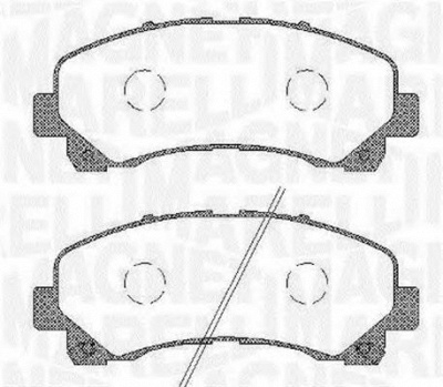 MAGNETI MARELLI 363916060449 -  Комплект тормозных колодок, дисковый тормоз